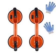 Glass Suction Cup, 4.7/8/10" 330/615/990 Lbs Load Capacity, Vacuum Suction Cup With ABS Or Aluminum Handle, Heavy Duty Industrial Suction Cup Lifter Tool For Glass, Granite, Tile, Metal, Wood Panel Lifting - 4.7", Aluminum Handle, 2 Pack - View 8