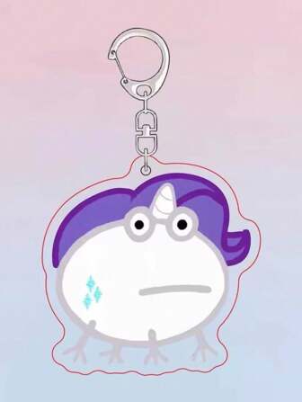 1 st söt och rolig My Little Pony akrylnyckelring, med karaktärerna Twilight Sparkle, Rainbow Dash, Pinkie Pie, Fluttershy, lämplig att hänga på nycklar, skolmaterial, väskor, dekorationer, utmärkt present till vänner, familj, kollegor, kan användas året runt