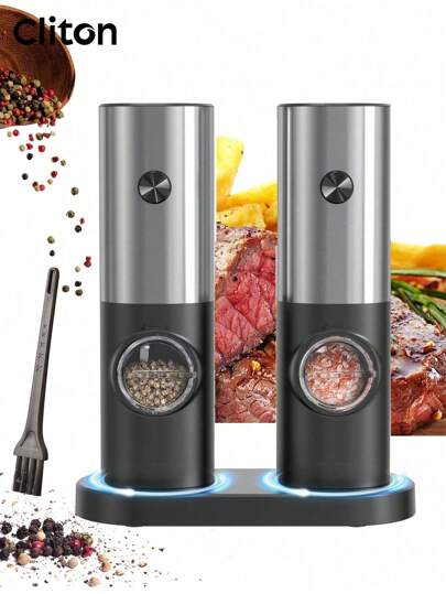 Lot De 2 Moulins à Sel Et Poivre électriques à Piles Avec