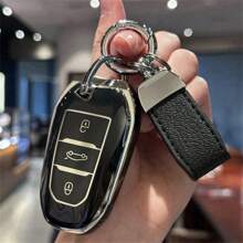 Cute Keychain Lanyard Car Key FOB Case Cover For Peugeot 208 E208 301 307 308 407 408 508 2008 3008 4008 5008 For Citroen C2 C3 C4 C4L C5 C6 C8 DS3 DS4 DS5 DS5 DS6 DS7 Opel Grandland X Crossland X 2017-2021 Picasso Xsara Cactus C-Spacetourer Corsa Zafira Combo Car Accessories Bag Charm Backpack For School