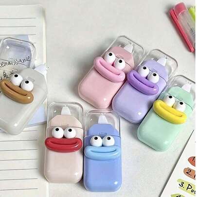 6 件/套，或 1 件 [随机颜色] 字母修正带，混合颜色，便携式校对带，修正带，适用于学生，适用于办公室