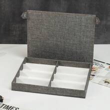 A Multi-Color 8-Lattice Double Row Made Of Oxford Cloth Beaded Velvet Fabric, A Young, Fashionable And Timeless Multifunctional Storage Box, Glasses Storage Box, Jewelry Storage Box, Watch Storage Box, Earring Storage Box, Jewelry Storage Box - Regular - View 9