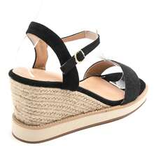 Summer Casual Versatile Simple Wedge Sandals - Black - View 5