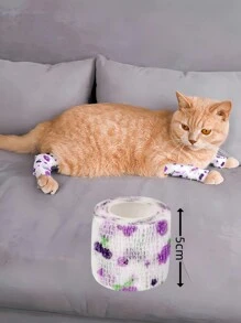 1 Pc Non-Woven Self-Adhesive Pet Wrap Bandage For Outdoor Use, Suitable For Feet Protection, Simple Bandaging, Sports Protection, Joint Protection, Features: Elastic Stretch, Comfortable Breathable, Compression Protection, Non-Stick To Fur, Self-Adhesive Easy Tear, Material: Non-Woven Fabric, Suitable For All Dog Breeds, Size: 5*450cm, 7.5*450cm, 10*450cm