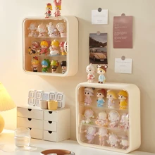 1/120 piezas Vitrina para figurinas de caja ciega, Vitrina de pared, Estantería acrílica transparente para exhibir figurinas, Caja de almacenamiento y organización a prueba de polvo para muñecas y juguetes, sin necesidad de perforar