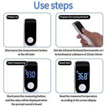 Portable Non-Contact Digital Thermometer Infrared Forehead Thermometer With LED Display Fever Measurement Tool Surface/Body Temperature Mode Digital Thermometer Forehead Thermometer Ear Thermometer - Multicolor - View 3