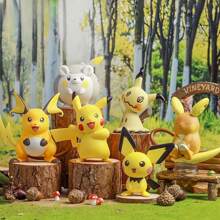 pokemon Figurine de décoration de bureau de voiture Pikachu de 4e génération, ornemental, mignon, attaque puissante, cadeau d'anniversaire, de remise des diplômes, de décoration scolaire, de décoration de dortoir, de rentrée scolaire