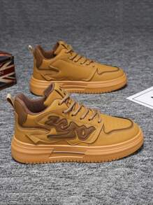 New Men's Brown Casual Shoes, Suitable For Spring/Summer Outdoor Sport, Casual, Non-Slip, Water-Resistant, Fashionable Running Sneakers, Versatile For Teens, Casual, Outdoor, Athletic, Vacation, Travel, Graduation Gifts, Birthday Accessories ,Gym