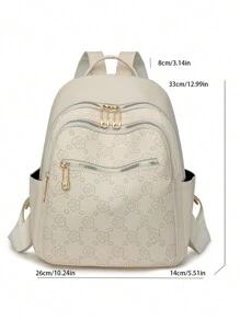 Fashionable Women Large Capacity Laptop Backpack, Streetwear Travel Bag For Students