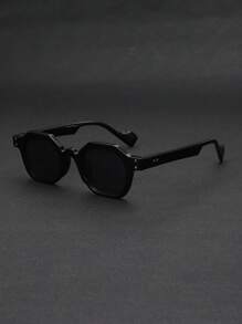 Óculos masculinos retrô com armação pequena e formato poligonal. Versáteis, ideais para viagens ao ar livre, festas e férias de verão na praia, garantindo que você seja o centro das atenções no seu estilo urbano.