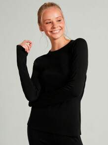 Women's Winter Thermal Set | Cold Kit Flannel Plush Lined Snow Warm Second Skin - 黑色 - 查看 5