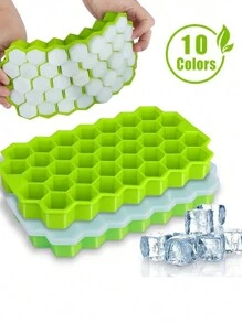 A Honeycomb Silicone Ice Tray -37 Grid Hexagonal Ice Mold, Making Perfectly Shaped Ice Cubes And Ice Balls - Multicolor - View 1