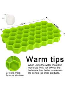 A Honeycomb Silicone Ice Tray -37 Grid Hexagonal Ice Mold, Making Perfectly Shaped Ice Cubes And Ice Balls - Multicolor - View 4