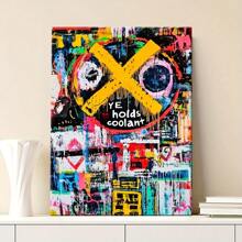1 Pc With The Words "YEA HOLDS COOL," Wooden Framed Canvas Painting -  Thickness 2.25cm/0.9inch,Valentine's Day Decorations At Home,Valentine's Day,New Year,Home Gift Decoration, Room Decoration Aesthetic, Wall Decoration Art, Perfect Gift, Autumn And Winter Wall Decoration, Living Room Decoration, Bedroom Decoration, Kitchen Decoration, Entry Decoration, Bathroom Decoration, Direct Wall Painting, High Quality Wall Painting Poster - Multicolore - Voir 1