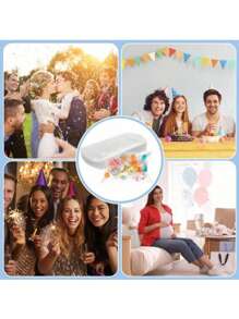 5-20 件 PVC 透明枕头礼品盒，塑料包装盒适用于生日、婚礼、派对礼品包装盒