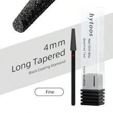 hytoos 黑钻指甲钻头 3/32 英寸角质层钻头，用于指甲钻去除死皮角质层，指甲工具 - 黑色 - 查看 10