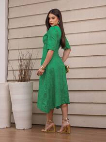 Denise Dress - Green - View 2
