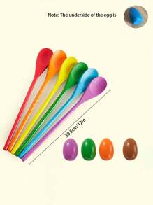 6set- Halloween Egg And Spoon Race Game Set, Carnival Games For Family Events Festivals Outdoor Patio Easter Egg Hunt Birthday Party Lawn,Halloween Gifts, Thanksgiving Gifts, Christmas Game Gifts,Halloween Decor