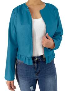 JOPHY & CO. JOPHY Y CÍA. Chaqueta corta de piel sintética para mujer (código 6716) - Octanio - Ver 3