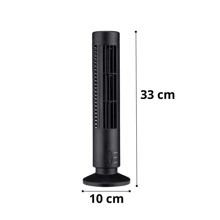 Mini Ventilador Escritorio Usb Torre Sin Aspas Oscilante 90* - Negro - Ver 2