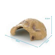 Escondite para reptiles, plataforma de escalada, escondite para tortugas, resina, decoración y paisaje para acuarios - Amarillo - Ver 9