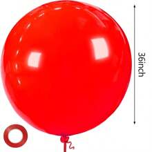 36 Inch Large Latex Balloon In Red, White, Black, Yellow, And Pink Are Suitable For Birthday Parties, Graduation Parties, Proposals, Anniversaries, Weddings, Large-Scale Events, Bridal Showers, Valentine's Day, Halloween, Christmas, And New Year's Eve - Multicolor - View 17