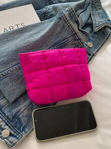 时尚多功能绗缝十字绣线格子化妆包、休闲手拿包、保暖羽绒小包返校书包旅行必需品海滩夏季度假旅行收纳包化妆收纳包化妆收纳袋迷你袋旅行小化妆盒配件化妆架刷包化妆容器化妆包旅行必需品女士配件旅行用品化妆包化妆包化妆包学校用品化妆包节日必需品节日冬季豹纹腊肠犬女士礼物返校用品 - 彩色 - 查看 6