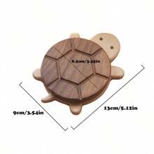 1 Turtle Coaster With Cute Design, Solid Wood Turtle Insulation Pad, Water Kettle Tea Cup Pad, Tableware Anti Scalding Table Decoration