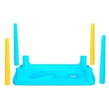 Mesa infantil colores desmontables para aprendizaje y comedor temática Dinosaurio y Unicornio mesas para niños resistentes y coloridas para juego estudio y alimentación fácil de armar y limpiar - Azul - Ver 7