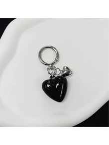 6 件装亚克力心形钥匙扣装饰吊坠 - 彩色 - 查看 8