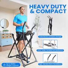 Sprinter Low Impact Exercise Machine With Grip Pulse Fitness Tracker - Black - View 4