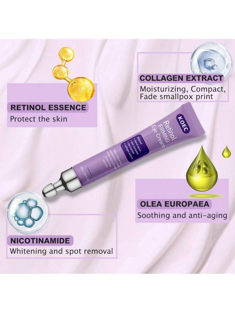 KOEC كريم عيون مُحكم بالرتينول ، سيروم ترطيب عميق...