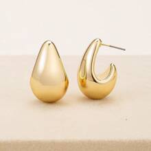 3-9 paires de nouveaux boucles d'oreilles mode personnalisées en forme de goutte d'eau exagérée, en résine ABS et en CCB, de couleur dorée