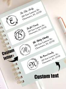 LICVIC 100/200/500/1000Pcs Custom Text/Letter Address Stickers, Personalized Return Address Labels, Customized Name Mailing Labels, Customizable Envelope Stickers, 6.35x1.9cm, 4 Styles, Address Stickers On Sheets, Under $5, Mailing Labels For Envelopes, Personalized Stickers Labels, Name Labels Gifts Birthday Graduation - Style a - View 2