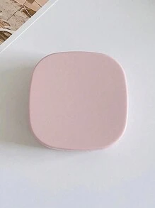 1 pieza/2 piezas Estuche portátil y sencillo para lentes de contacto de unicolor, adecuado para uso diario al aire libre