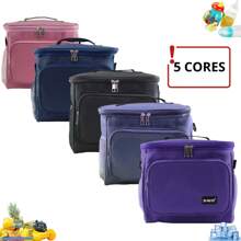 Thermal Bag And Thermal Lunch Box 13 Liters For Drinks And Lunch Boxes Crossbody Strap - 黑色 - 查看 4