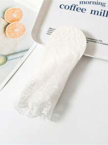 1 Double/Mid-Tube Rose Sole Lace Lace Socks Mesh Socks Non Slip Heel Non-Slip Boat Socks Invisible Socks