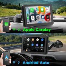 HIMICAR Autoestereo Portátil Estéreo con Inalámbrico Apple Carplay & Android Auto/Mirror Link, 7 Pulgadas IPS HD Pantalla Completa Táctil, Control de Voz, FM, Bluetooth, AUX, TF + Cámara Trasera - 1 - Ver 2