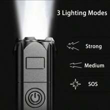 Linterna de alta potencia para camping, pesca, búsqueda, recargable por USB, resistente al agua, táctica y para caza, para uso en exteriores