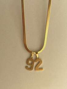 Custom Simple Numeral Necklace Stainless Steel Personalized Pendant Necklace, A Fashionable, Minimalist, Casual, Unique Gift For Girlfriend, Mom, Family, Friends, Daughter, Anniversary, Valentine's Day, Mother's Day, Birthday, Graduation, Daily Wear, Wedding, Prom