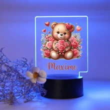 1pc Creative Gifts, Custom Name Lights, Custom Personalized Name Nightlights, Custom Party Decorations, Family Gifts, Friends, Custom Bedroom Decorations, 3D Light Illusion LED Nightlights - Multicolor - View 34