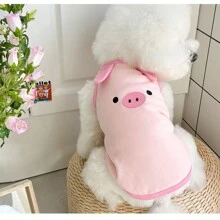 1 Piece Of Pet Clothing Suitable For Cats And Dogs, Spring Clothes, New Japanese And Korean Ins Style, German Velvet, Easy To Wear And Take Off, Spring Clothes, New Japanese And Korean Ins Style, German Velvet, Decoration With Self-Contained Traction Buckle, Cat Clothes Cat Clothes, Dog Clothes, Pet Clothes, Pet Clothes. Dog Clothes, Dog Vests. Four Seasons Pullover Dog Vests, Gorgeous Prints,