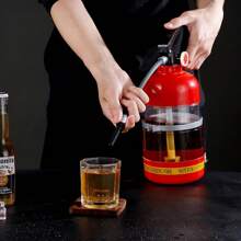 1 PCS Dispensador de Cerveza Extintor 2L, Barril Portátil con Enfriamiento por Gel, Boquilla Ajustable para Espuma, Diseño Original para Fiestas, Cumpleaños, Reuniones y Eventos - Rojo - Ver 7