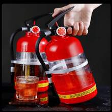 1 PCS Dispensador de Cerveza Extintor 2L, Barril Portátil con Enfriamiento por Gel, Boquilla Ajustable para Espuma, Diseño Original para Fiestas, Cumpleaños, Reuniones y Eventos - Rojo - Ver 5