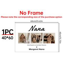 1 Pieza de arte mural con foto personalizada para Nana, regalo personalizado para la abuela de parte de los nietos, regalo de cumpleaños para la abuela, regalo de Navidad para la abuela, con opción de marco de lienzo