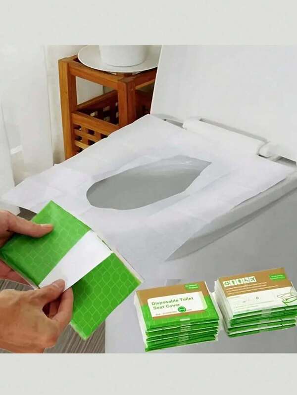 10/20/40 Pcs Disposable Toilet Seat Cover Paper, Travel Portable Toilet Seat Pads Bathroom Decor Summer