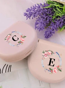 Wreath Name Initials Sewing Toolbox, Letters A-Z, Perfect Gift For Beginners In Sewing: 1 Portable Mini Sewing Set - Foldable, Diy Sewing Supplies And Accessories, Suitable For Travelers And Emergency Clothing Fixers, Mini Needle Box, Portable Small Needle Bag Sewing Tool Combination Set, Hotel Supplies (Pink),Sewing,Sewing Kit,Wedding,Sewing,Craft,Crafts,Sewing Items