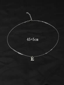 1 件钛钢 26 英文字母吊坠项链配不锈钢链