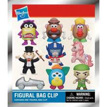 1 件 Hasbro 官方授权复古小马擎天柱先生大富翁等 Hasbro 3D 泡沫袋夹神秘大头袋夹人物钥匙扣钥匙圈适合妈妈爸爸男朋友有趣的圣诞节和万圣节礼物随机我的小马驹 G.I.JOE 变形金刚先生土豆头菲比