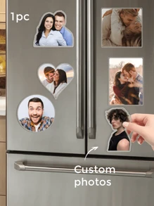 1/2 piezas de imanes personalizados para nevera de acrílico con foto, imanes de nevera personalizados, tamaño: 5 cm, 6 formas/estilos, imanes con foto, imanes de nevera lindos, imanes de nevera resistentes, multifuncionales, decorativos, antihongo, reutilizables, adorables, de alta calidad, coloridos, modernos, personalizados, únicos, regalos ideales para él, regalos ideales para ella, ella, novio, novia, papá, mamá, familia, amigos, hijo, hija, estudiantes escolares